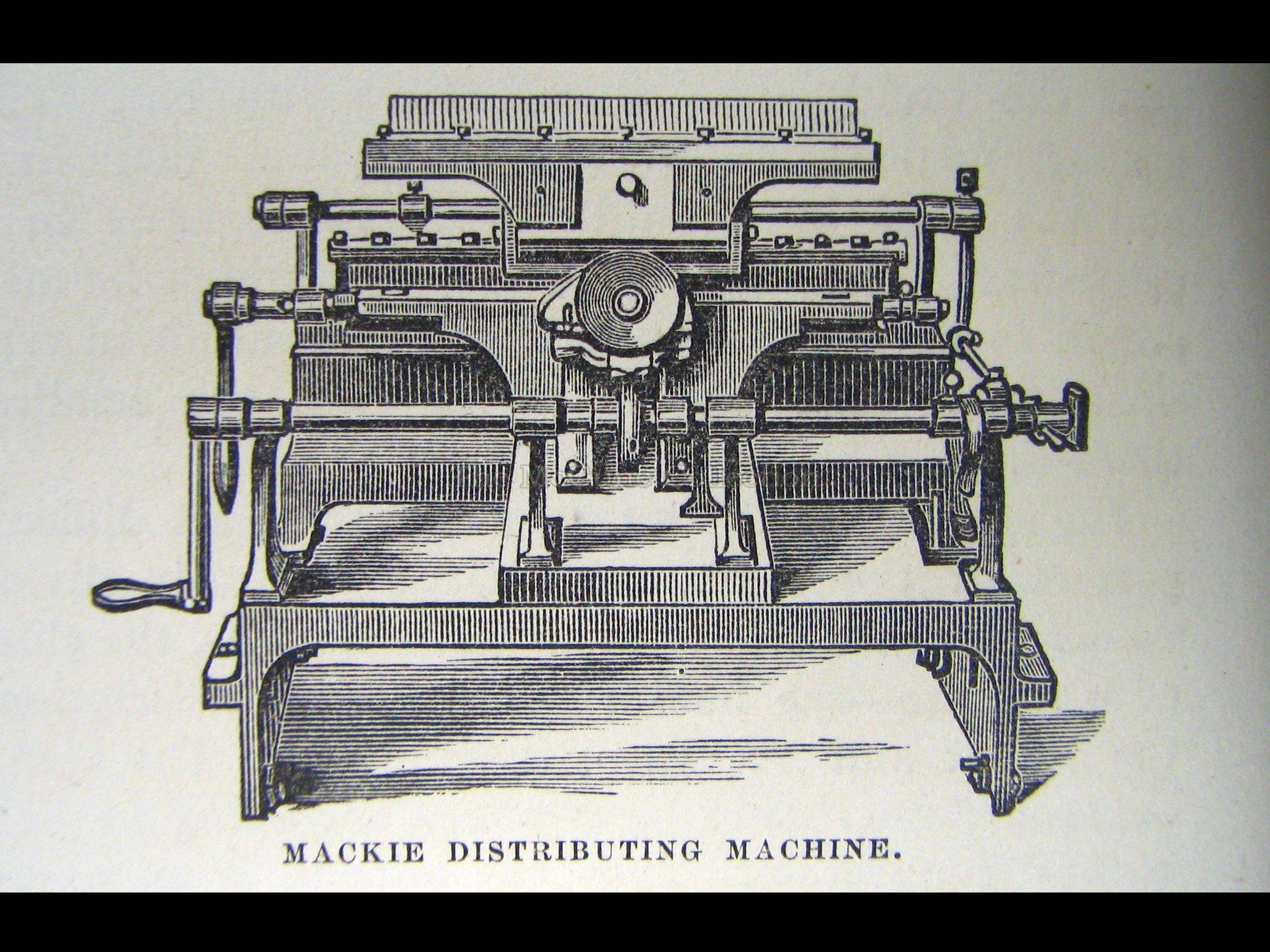James Mackie Roving Machine American Encyclopedia of Printing (1871) • The McCune Collection